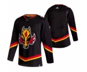 Men's Calgary Flames Blank Black 2020-21 Reverse Retro Alternate Hockey Jersey