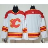 Men's Flames Blank White Authentic 2019 Heritage Classic Stitched Hockey Jersey