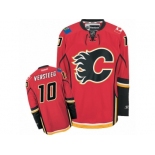 Men's Reebok Calgary Flames #10 Kris Versteeg Authentic Red Home NHL Jersey