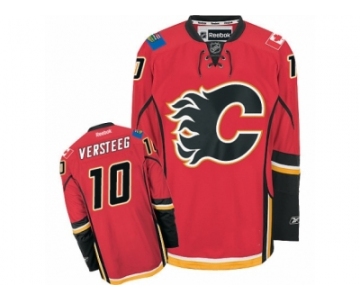 Men's Reebok Calgary Flames #10 Kris Versteeg Authentic Red Home NHL Jersey