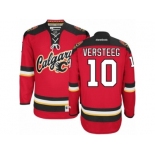 Men's Reebok Calgary Flames #10 Kris Versteeg Authentic Red New Third NHL Jersey