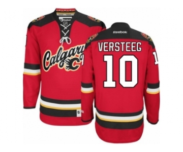 Men's Reebok Calgary Flames #10 Kris Versteeg Authentic Red New Third NHL Jersey