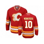 Men's Reebok Calgary Flames #10 Kris Versteeg Authentic Red Third NHL Jersey