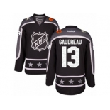 Men's Reebok Calgary Flames #13 Johnny Gaudreau Authentic Black Pacific Division 2017 All-Star NHL Jersey