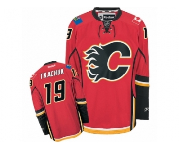 Men's Reebok Calgary Flames #19 Matthew Tkachuk Authentic Red Home NHL Jersey