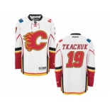 Men's Reebok Calgary Flames #19 Matthew Tkachuk Authentic White Away NHL Jersey