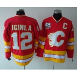 nhl calgary flames #12 iginla “c” patch red[30th]