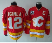 nhl calgary flames #12 iginla “c” patch red[30th]