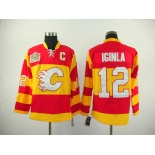 nhl calgary flames #12 iginla  red(winter classic)