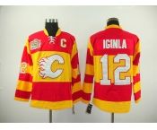 nhl calgary flames #12 iginla  red(winter classic)