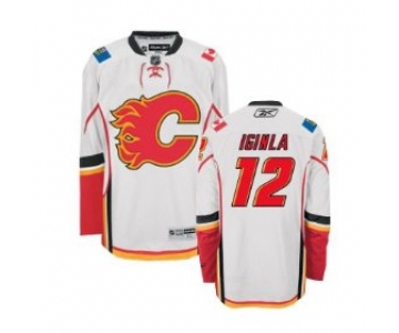 nhl calgary flames #12 iginla white