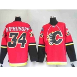 nhl calgary flames #34 kiprusoff red