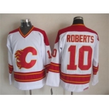 nhl jerseys calgary flames #10 gary roberts white [throwback ccm]