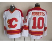 nhl jerseys calgary flames #10 gary roberts white [throwback ccm]