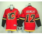 nhl jerseys calgary flames #12 iginla red[2011 new]