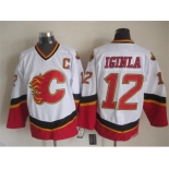 nhl jerseys calgary flames #12 jarome iginla red white [throwback]