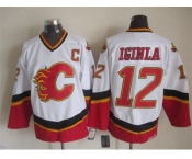 nhl jerseys calgary flames #12 jarome iginla red white [throwback]