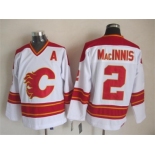 nhl jerseys calgary flames #2 al macinnis white [throwback ccm]