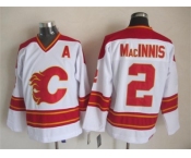 nhl jerseys calgary flames #2 al macinnis white [throwback ccm]