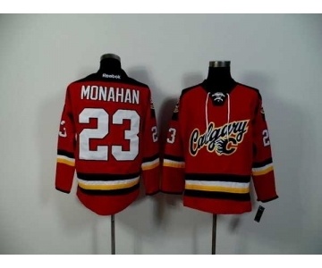 nhl jerseys calgary flames #23 monahan red[2015 new]