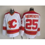 nhl jerseys calgary flames #25 joe nieuwendyk white [throwback ccm]