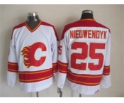 nhl jerseys calgary flames #25 joe nieuwendyk white [throwback ccm]