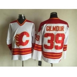 nhl jerseys calgary flames #39 gilmour white[m&n]