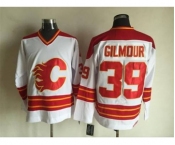 nhl jerseys calgary flames #39 gilmour white[m&n]