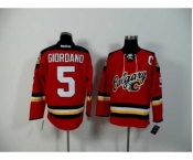 nhl jerseys calgary flames #5 giordano red[patch C][2015 new]