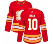 Women Calgary Flames #10 Derek Ryan Authentic Red Alternate Hockey Jersey