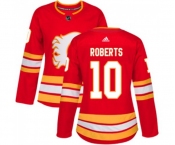 Women Calgary Flames #10 Gary Roberts Authentic Red Alternate Hockey Jersey