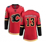 Women Calgary Flames #13 Johnny Gaudreau Fanatics Branded Red Home Breakaway Hockey Jersey