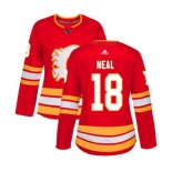 Women Calgary Flames #18 James Neal Authentic Red Alternate Hockey Jersey