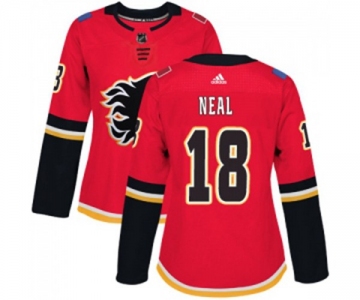 Women Calgary Flames #18 James Neal Authentic Red Home Hockey Jersey