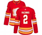 Women Calgary Flames #2 Al MacInnis Authentic Red Alternate Hockey Jersey