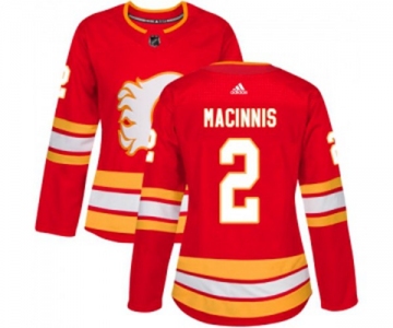 Women Calgary Flames #2 Al MacInnis Authentic Red Alternate Hockey Jersey