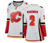 Women Calgary Flames #2 Al MacInnis Authentic White Away Fanatics Branded Breakaway Hockey Jersey