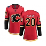 Women Calgary Flames #20 Curtis Lazar Fanatics Branded Red Home Breakaway Hockey Jersey