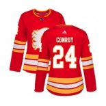 Women Calgary Flames #24 Craig Conroy Authentic Red Alternate Hockey Jersey