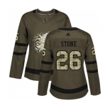 Women Calgary Flames #26 Michael Stone Authentic Green Salute to Service Hockey Jersey