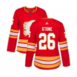 Women Calgary Flames #26 Michael Stone Authentic Red Alternate Hockey Jersey