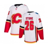 Women Calgary Flames #26 Michael Stone Authentic White Away Hockey Jersey