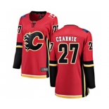 Women Calgary Flames #27 Austin Czarnik Authentic Red Home Fanatics Branded Breakaway Hockey Jersey