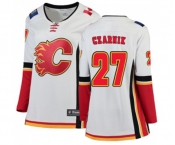 Women Calgary Flames #27 Austin Czarnik Authentic White Away Fanatics Branded Breakaway Hockey Jersey