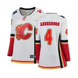 Women Calgary Flames #4 Rasmus Andersson Authentic White Away Fanatics Branded Breakaway Hockey Jersey