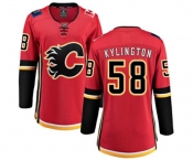 Women Calgary Flames #58 Oliver Kylington Fanatics Branded Red Home Breakaway Hockey Jersey