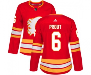 Women Calgary Flames #6 Dalton Prout Authentic Red Alternate Hockey Jersey