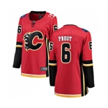 Women Calgary Flames #6 Dalton Prout Authentic Red Home Fanatics Branded Breakaway Hockey Jersey