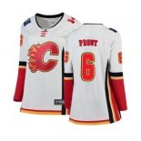 Women Calgary Flames #6 Dalton Prout Authentic White Away Fanatics Branded Breakaway Hockey Jersey