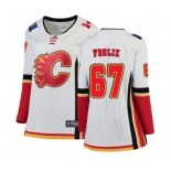 Women Calgary Flames #67 Michael Frolik Authentic White Away Fanatics Branded Breakaway Hockey Jersey